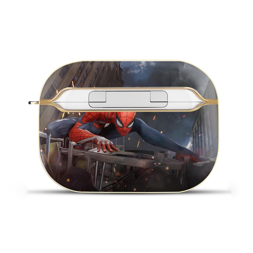 （画像用） Spider Man スパイダーマン 【AirPods Pro用】ハードシェル保護ケース｜耐衝撃・防指紋・カラビナ付き商品仕様