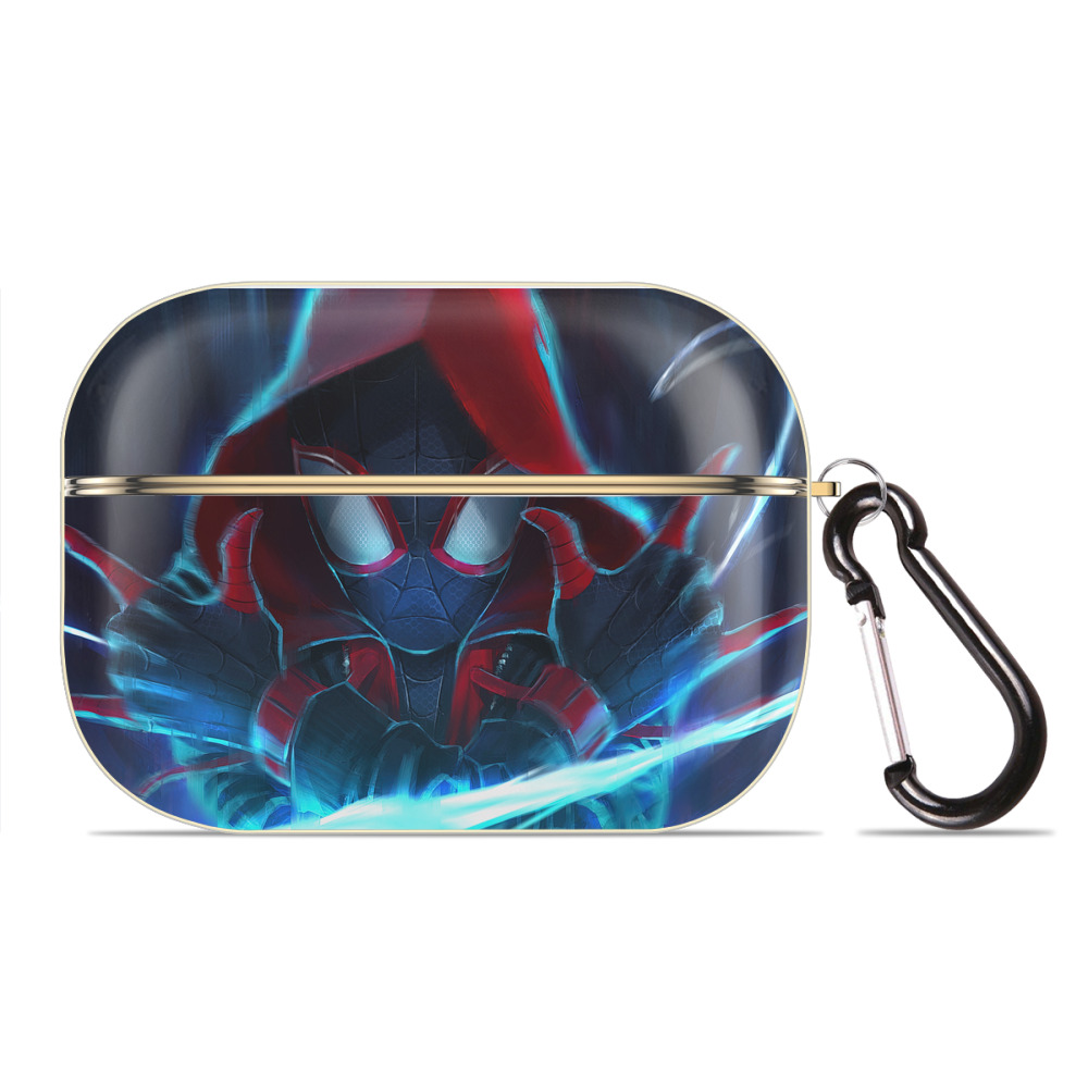 （画像用） Spider Man スパイダーマン 【AirPods Pro用】ハードシェル保護ケース｜耐衝撃・防指紋・カラビナ付き商品仕様