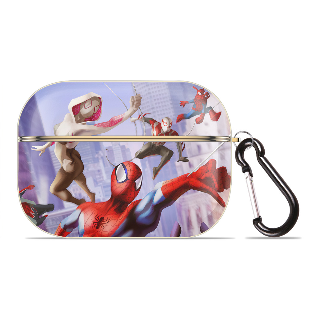 （画像用） Spider Man スパイダーマン 【AirPods Pro用】ハードシェル保護ケース｜耐衝撃・防指紋・カラビナ付き商品仕様