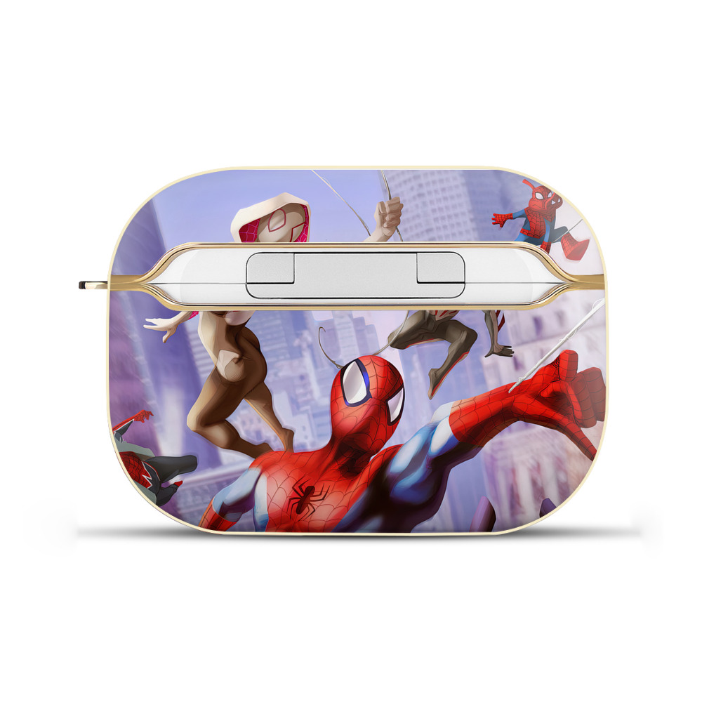 （画像用） Spider Man スパイダーマン 【AirPods Pro用】ハードシェル保護ケース｜耐衝撃・防指紋・カラビナ付き商品仕様