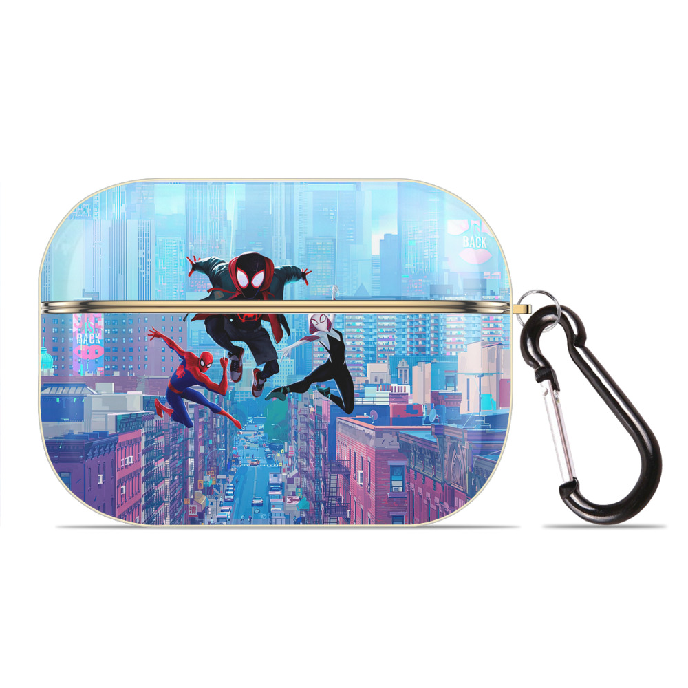 （画像用） Spider Man スパイダーマン 【AirPods Pro用】ハードシェル保護ケース｜耐衝撃・防指紋・カラビナ付き商品仕様