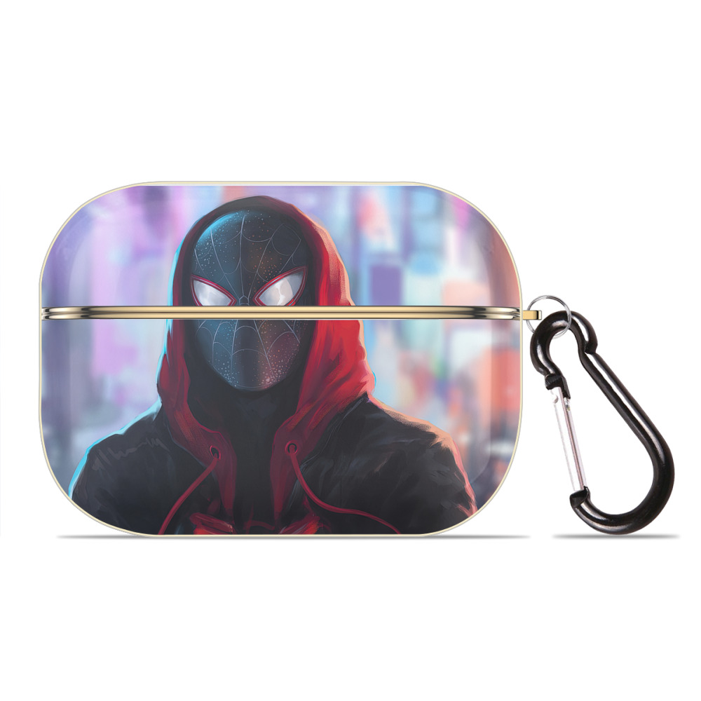 （画像用） Spider Man スパイダーマン 【AirPods Pro用】ハードシェル保護ケース｜耐衝撃・防指紋・カラビナ付き商品仕様
