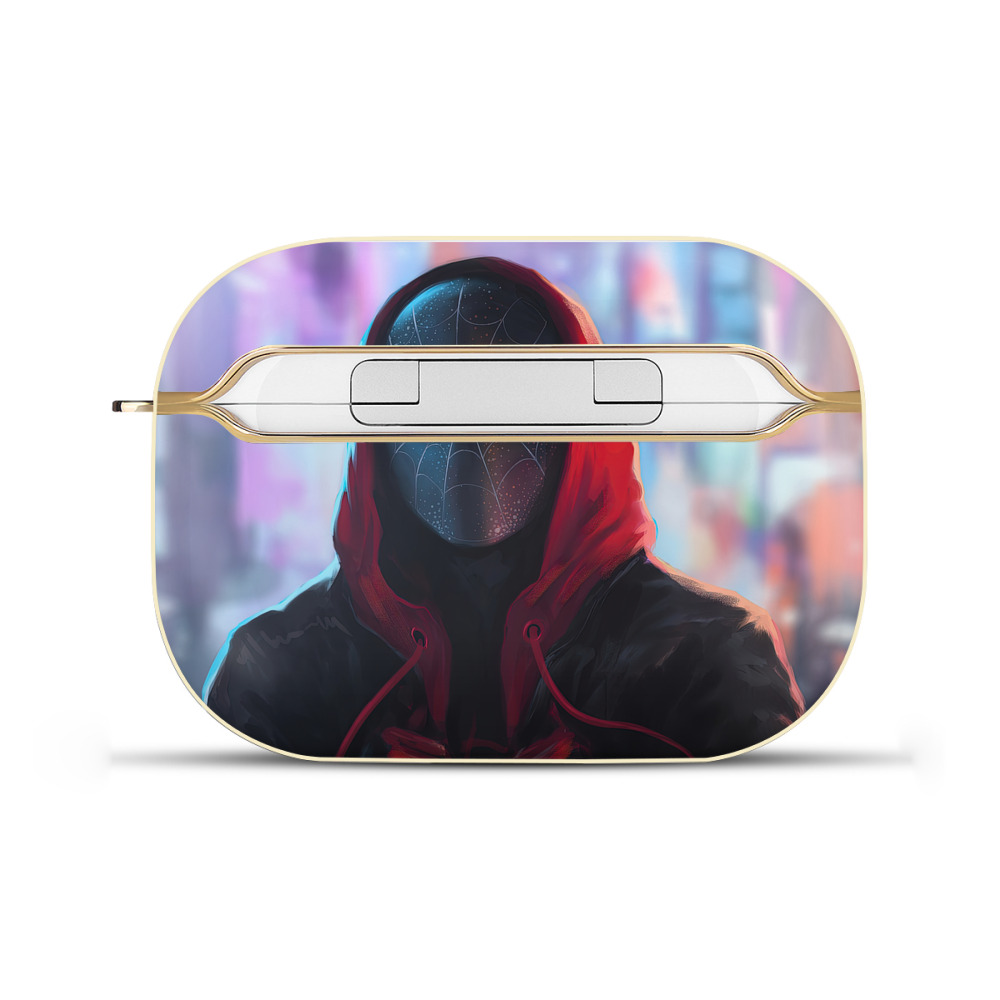 （画像用） Spider Man スパイダーマン 【AirPods Pro用】ハードシェル保護ケース｜耐衝撃・防指紋・カラビナ付き商品仕様