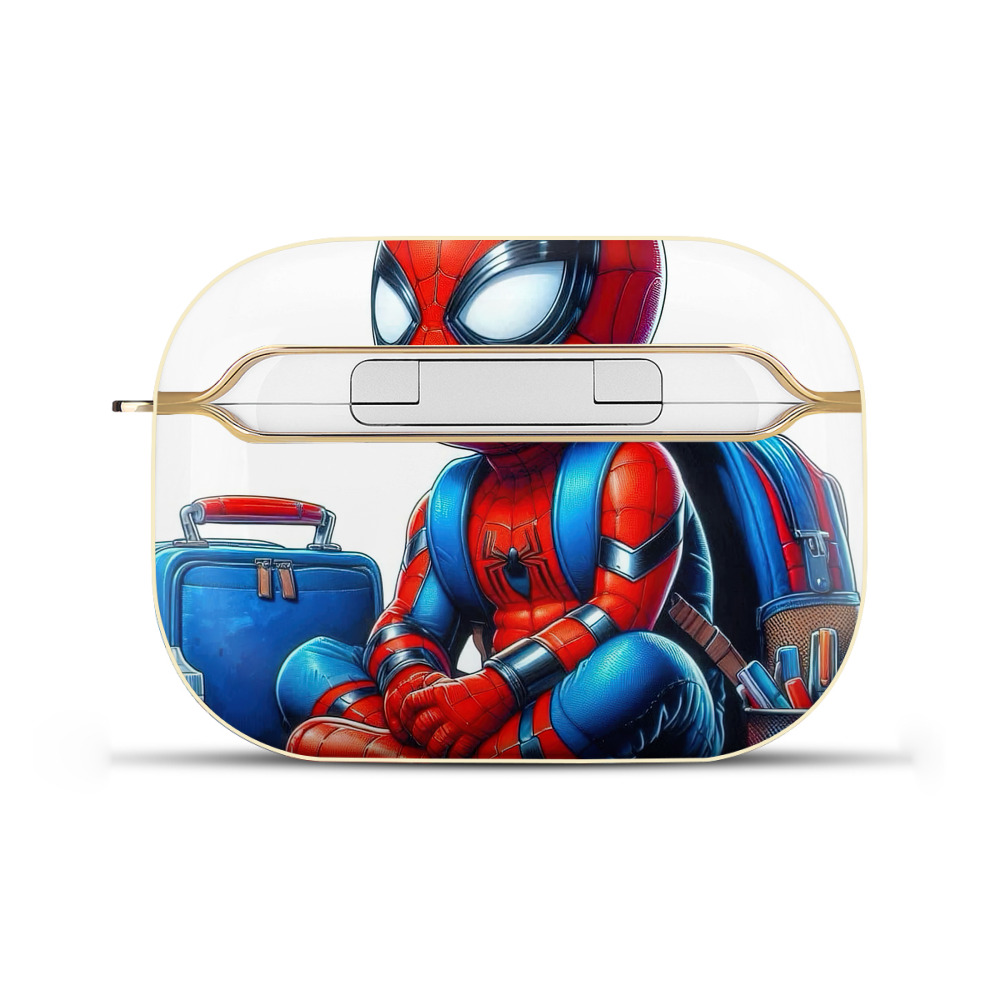 （画像用） Spider Man スパイダーマン 【AirPods Pro用】ハードシェル保護ケース｜耐衝撃・防指紋・カラビナ付き商品仕様