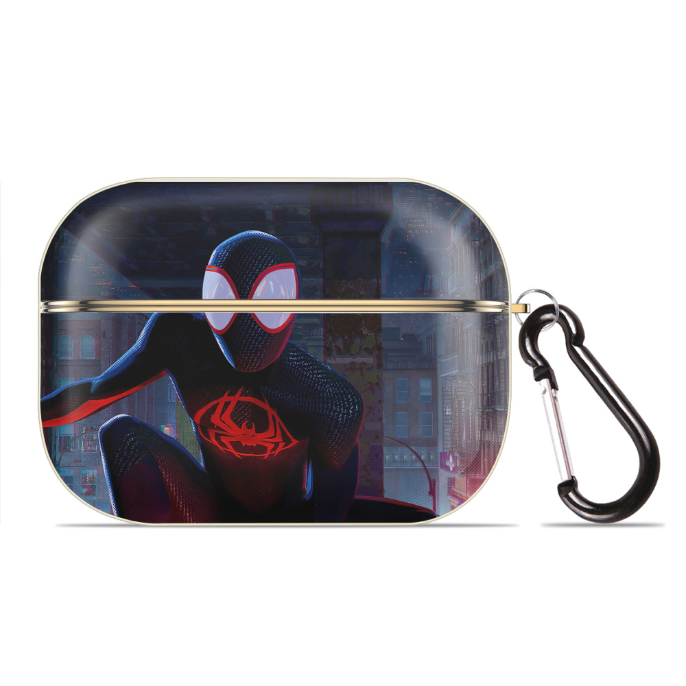 （画像用） Spider Man スパイダーマン 【AirPods Pro用】ハードシェル保護ケース｜耐衝撃・防指紋・カラビナ付き商品仕様
