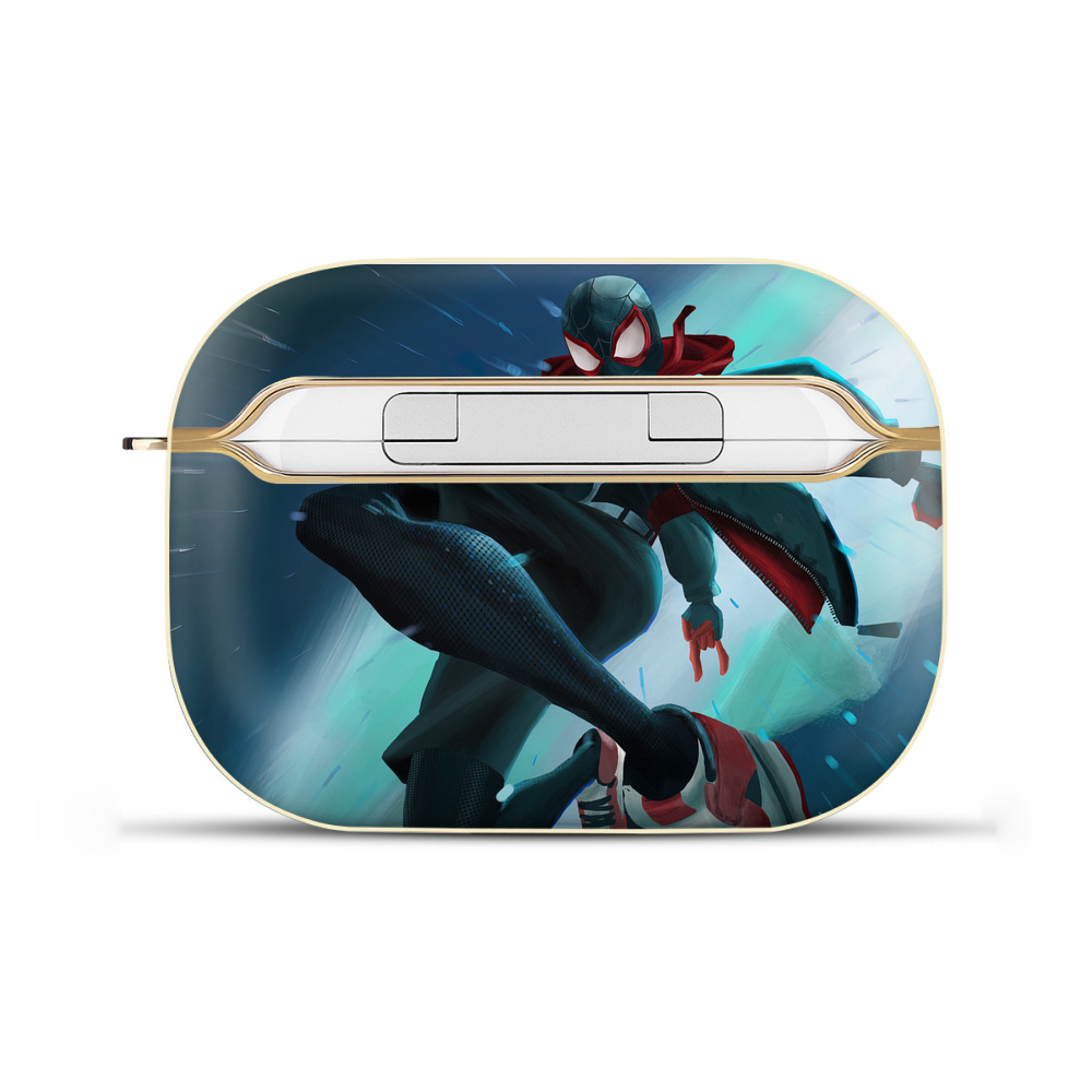 （画像用） Spider Man スパイダーマン 【AirPods Pro用】ハードシェル保護ケース｜耐衝撃・防指紋・カラビナ付き商品仕様