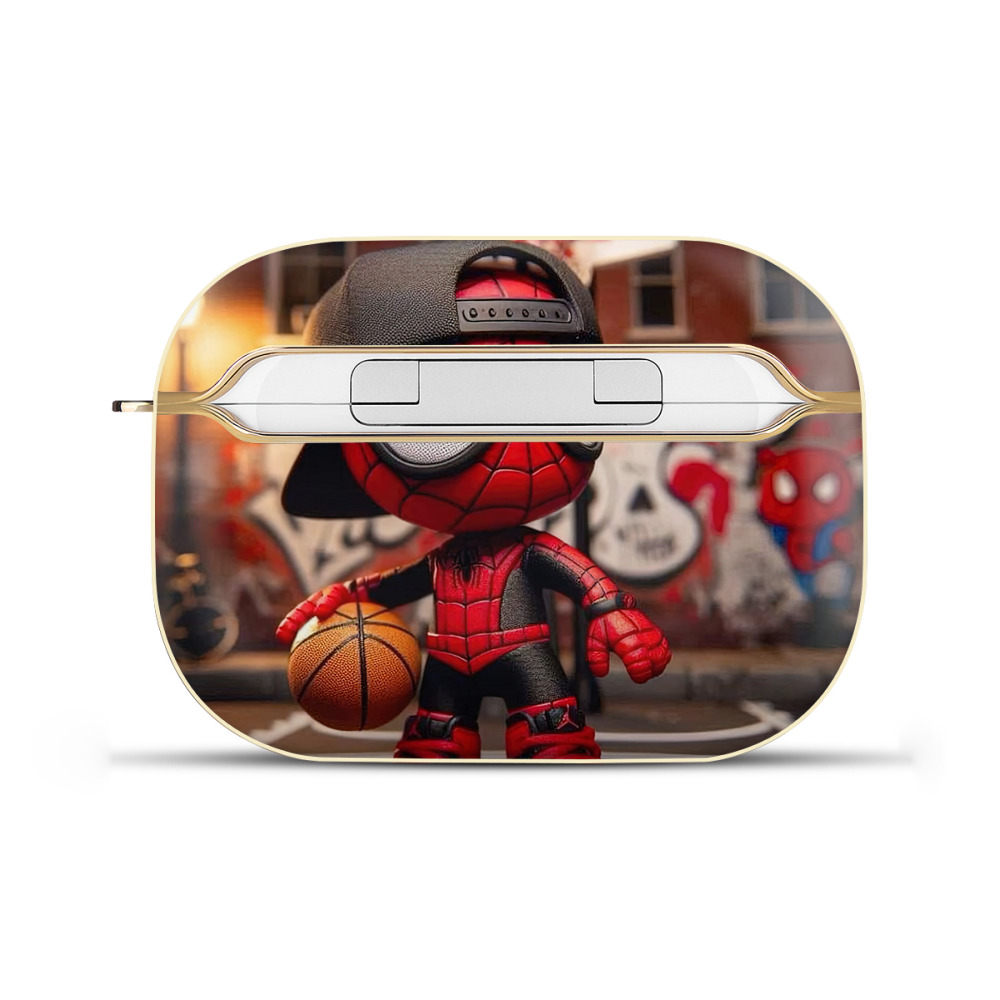 （画像用） Spider Man スパイダーマン 【AirPods Pro用】ハードシェル保護ケース｜耐衝撃・防指紋・カラビナ付き商品仕様