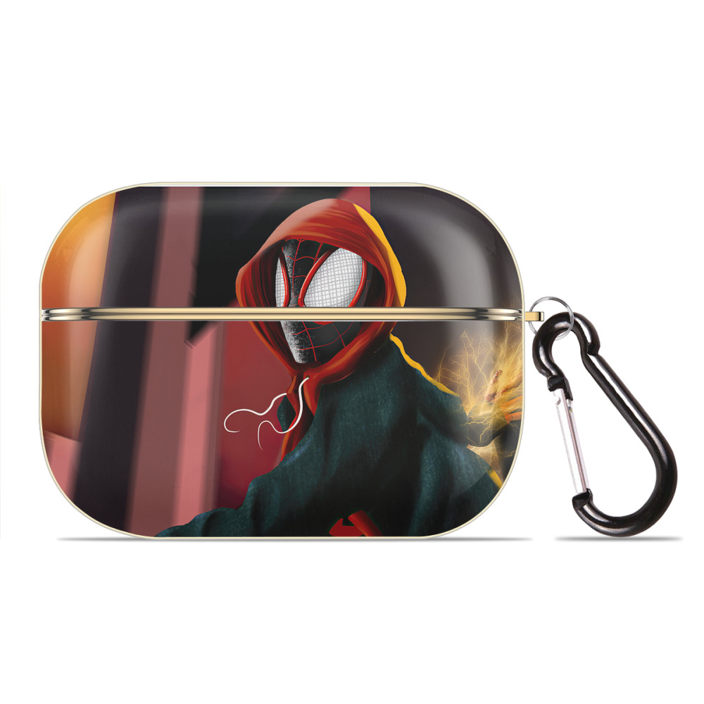 （画像用） Spider Man スパイダーマン 【AirPods Pro用】ハードシェル保護ケース｜耐衝撃・防指紋・カラビナ付き商品仕様