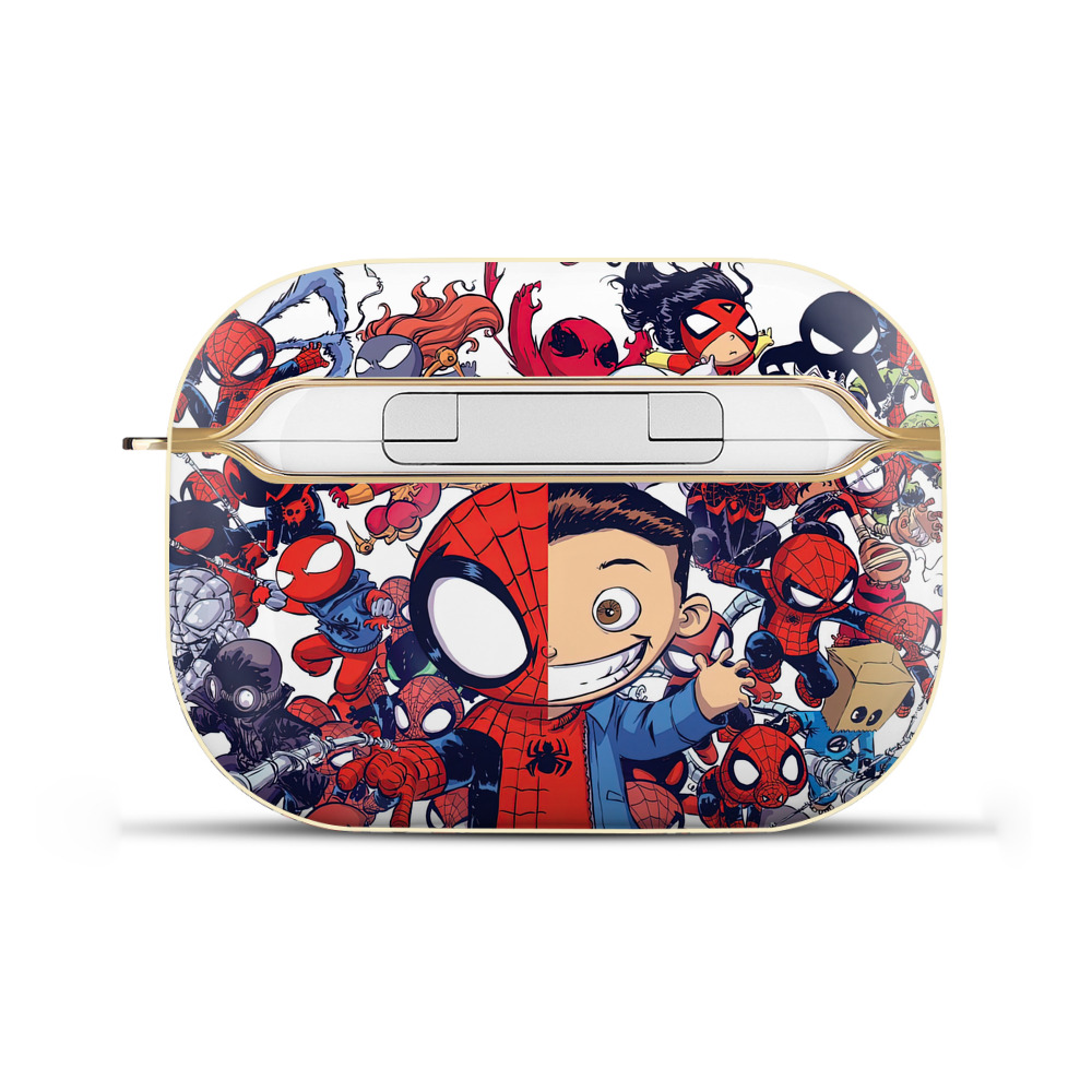 （画像用） Spider Man スパイダーマン 【AirPods Pro用】ハードシェル保護ケース｜耐衝撃・防指紋・カラビナ付き商品仕様