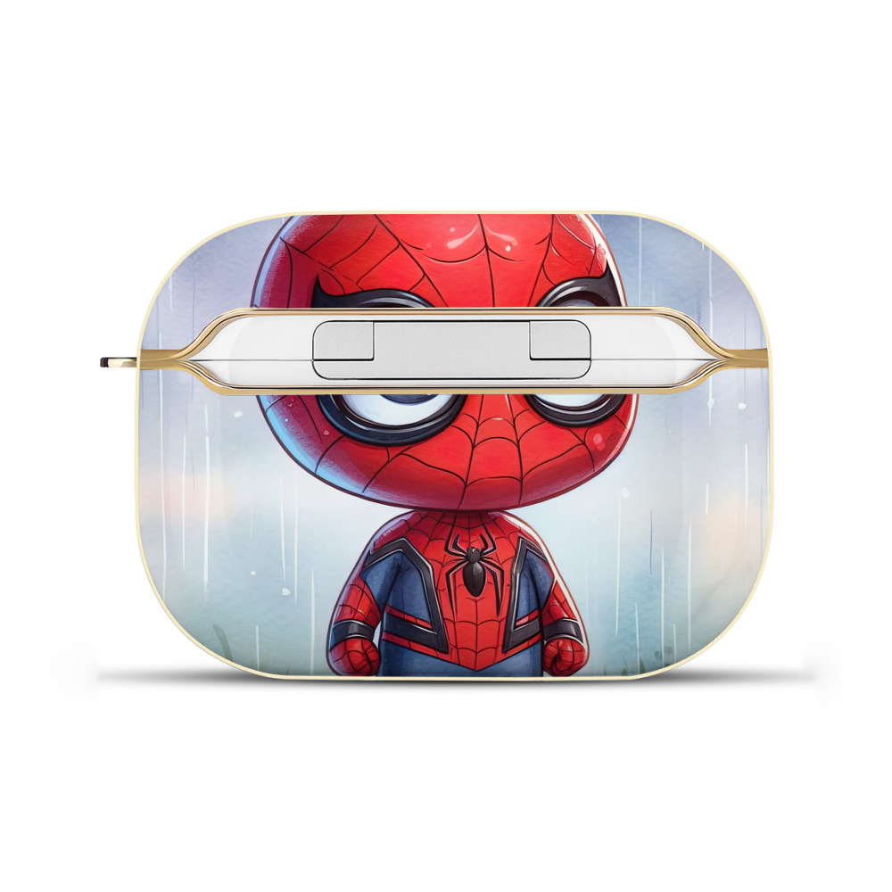 （画像用） Spider Man スパイダーマン 【AirPods Pro用】ハードシェル保護ケース｜耐衝撃・防指紋・カラビナ付き商品仕様
