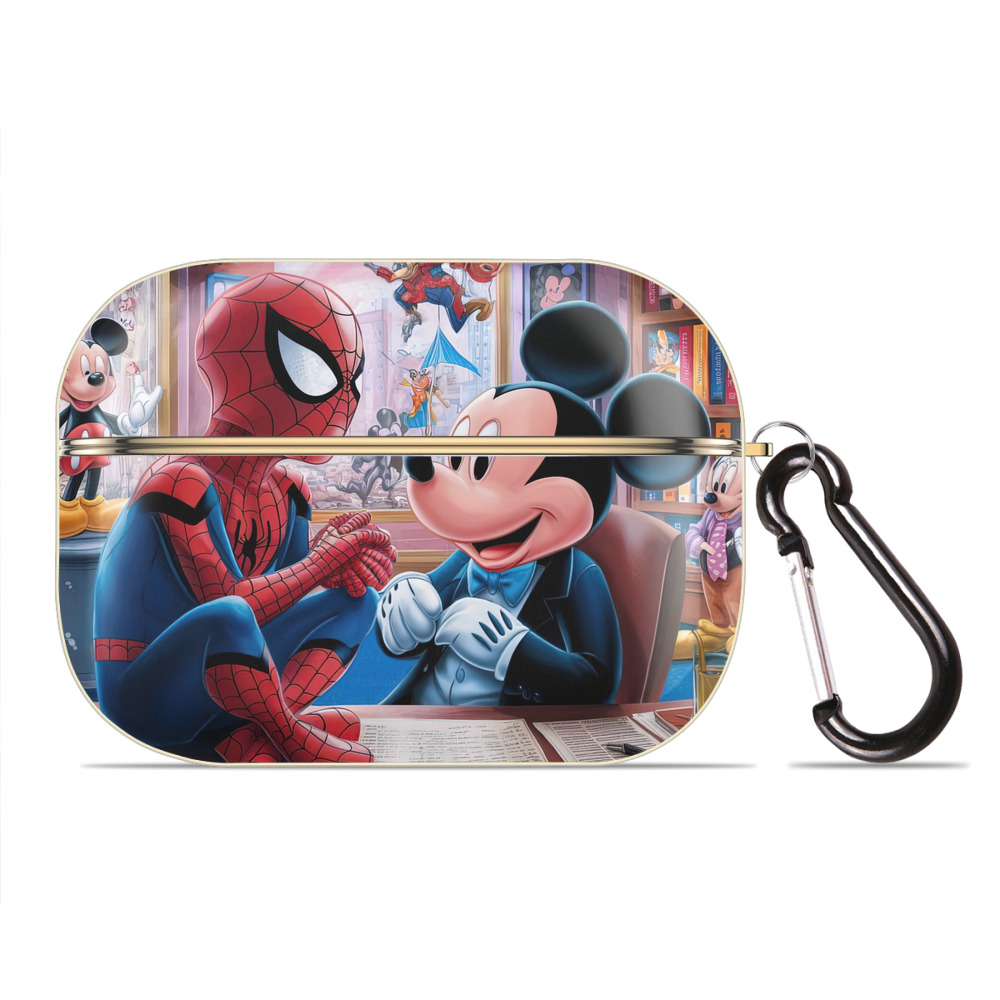 （画像用） Spider Man スパイダーマン 【AirPods Pro用】ハードシェル保護ケース｜耐衝撃・防指紋・カラビナ付き商品仕様