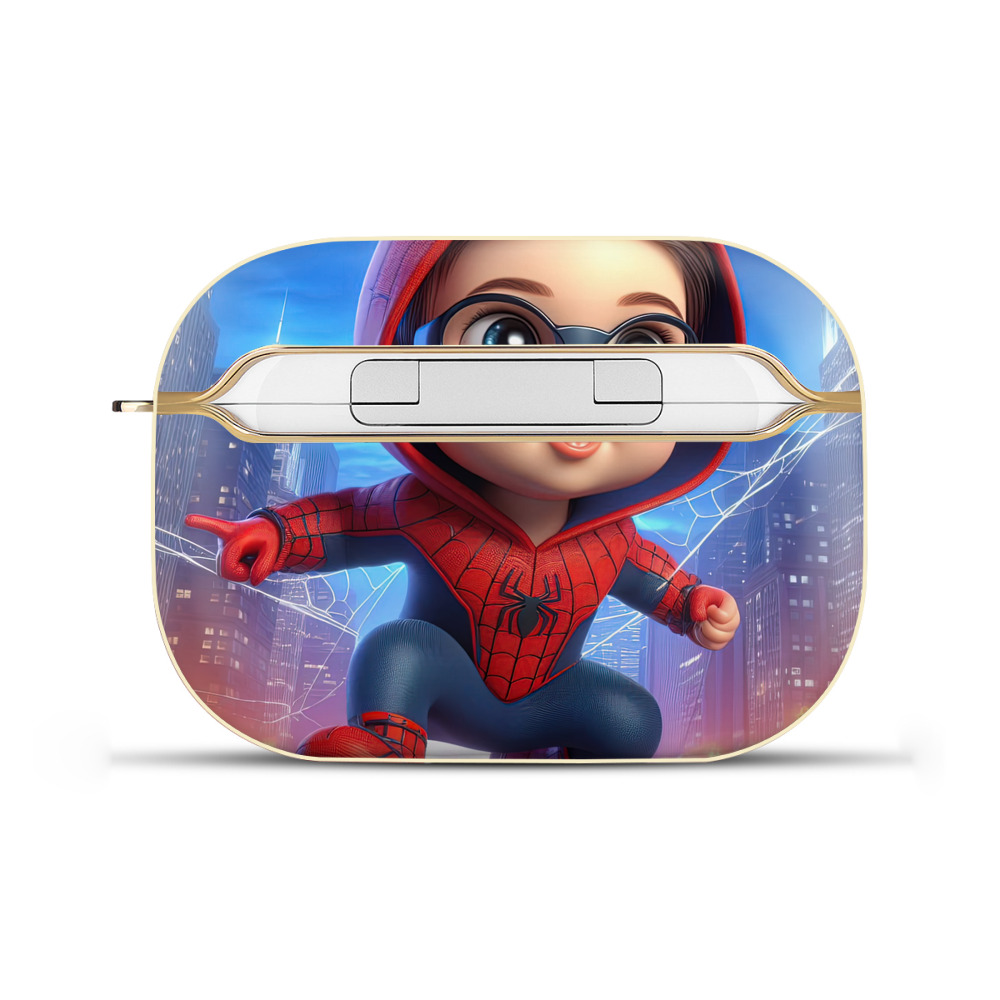 （画像用） Spider Man スパイダーマン 【AirPods Pro用】ハードシェル保護ケース｜耐衝撃・防指紋・カラビナ付き商品仕様