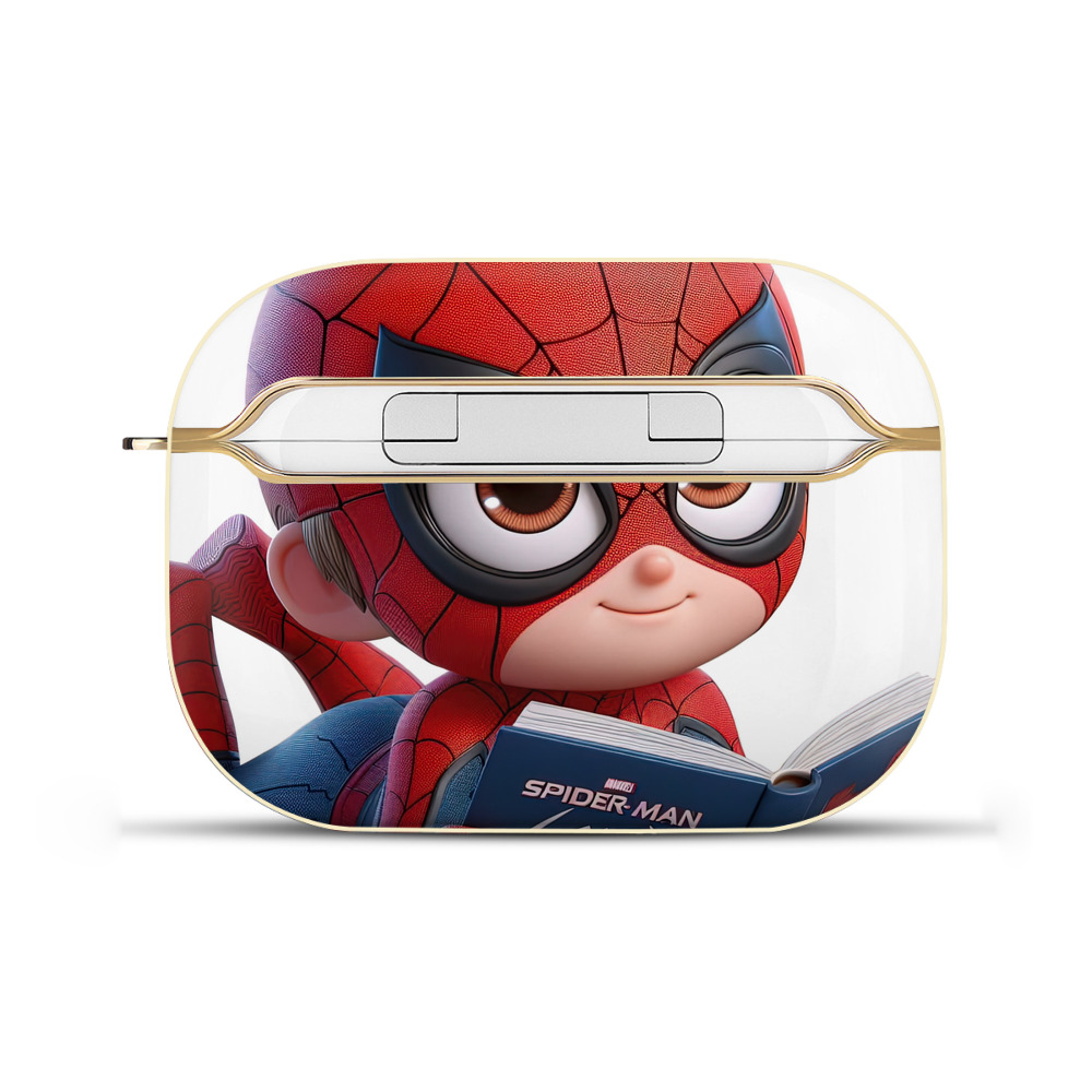 （画像用） Spider Man スパイダーマン 【AirPods Pro用】ハードシェル保護ケース｜耐衝撃・防指紋・カラビナ付き商品仕様