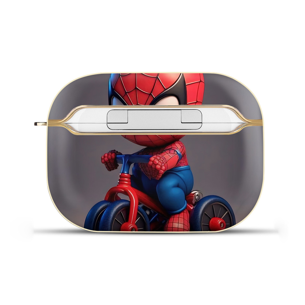 （画像用） Spider Man スパイダーマン 【AirPods Pro用】ハードシェル保護ケース｜耐衝撃・防指紋・カラビナ付き商品仕様