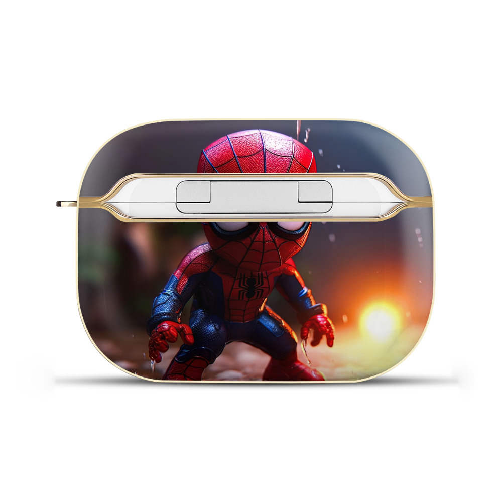 （画像用） Spider Man スパイダーマン 【AirPods Pro用】ハードシェル保護ケース｜耐衝撃・防指紋・カラビナ付き商品仕様