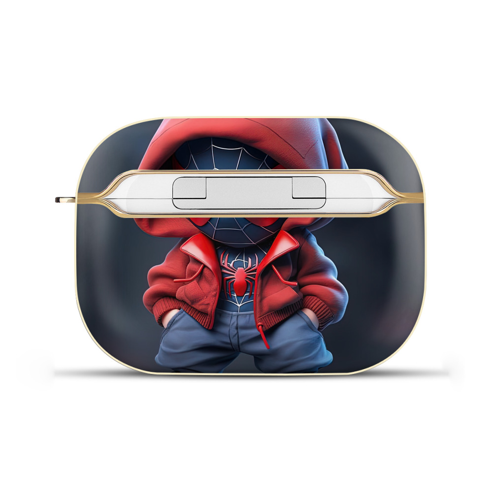 （画像用） Spider Man スパイダーマン 【AirPods Pro用】ハードシェル保護ケース｜耐衝撃・防指紋・カラビナ付き商品仕様