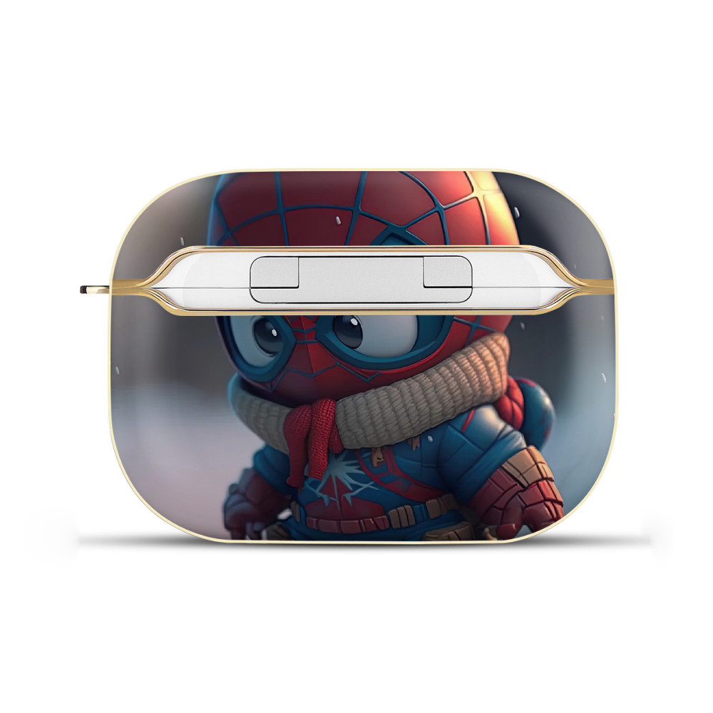 （画像用） Spider Man スパイダーマン 【AirPods Pro用】ハードシェル保護ケース｜耐衝撃・防指紋・カラビナ付き商品仕様