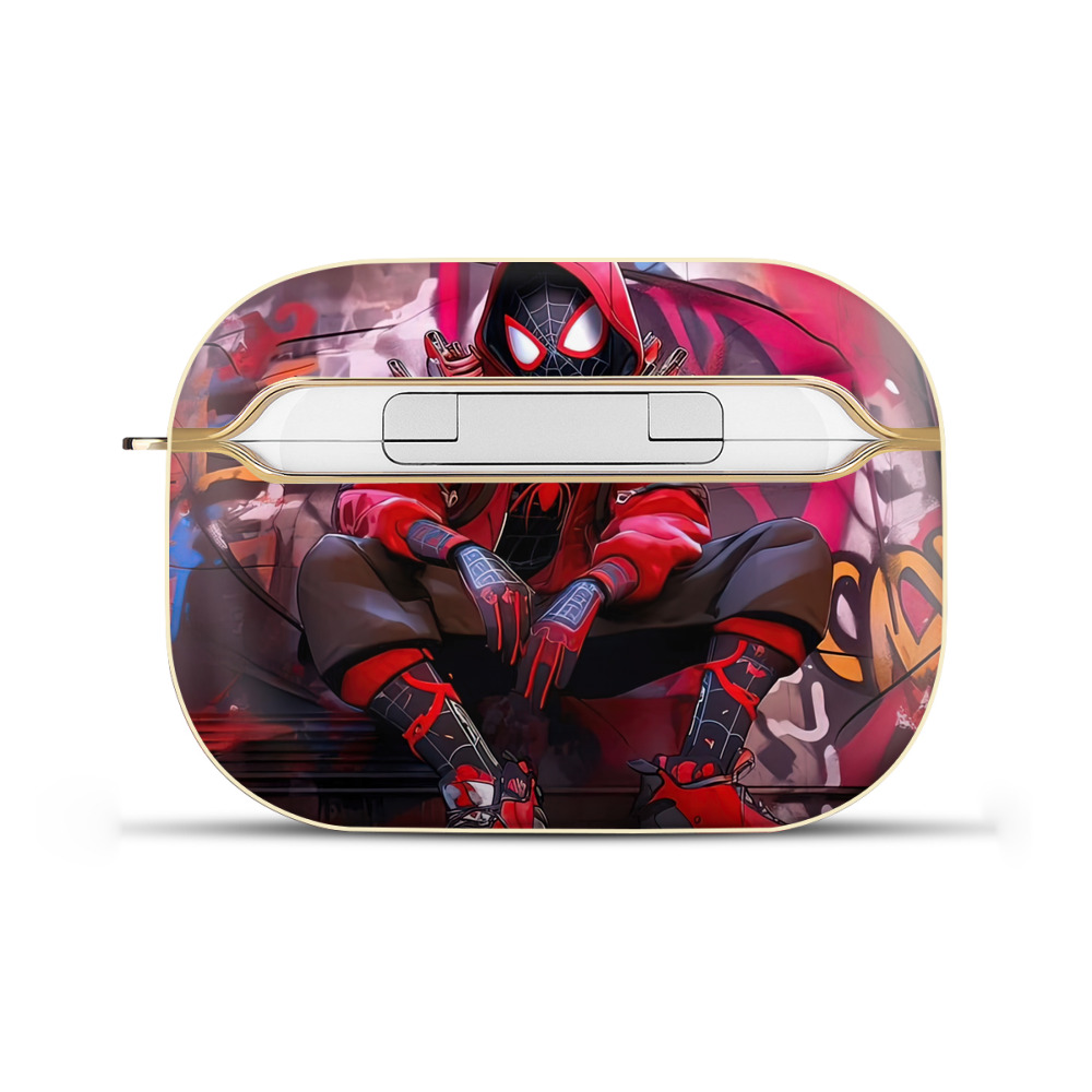 （画像用） Spider Man スパイダーマン 【AirPods Pro用】ハードシェル保護ケース｜耐衝撃・防指紋・カラビナ付き商品仕様