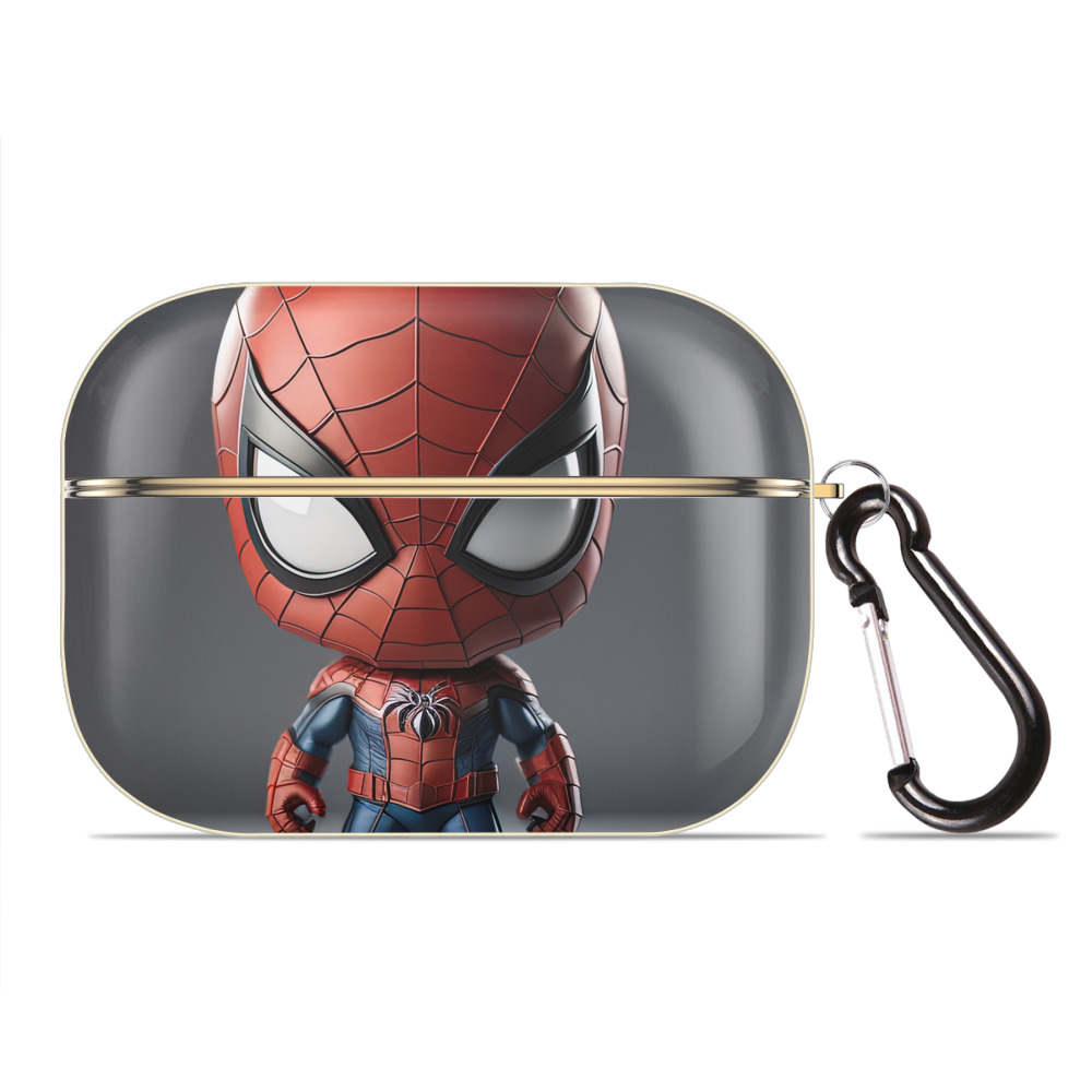 （画像用） Spider Man スパイダーマン 【AirPods Pro用】ハードシェル保護ケース｜耐衝撃・防指紋・カラビナ付き商品仕様