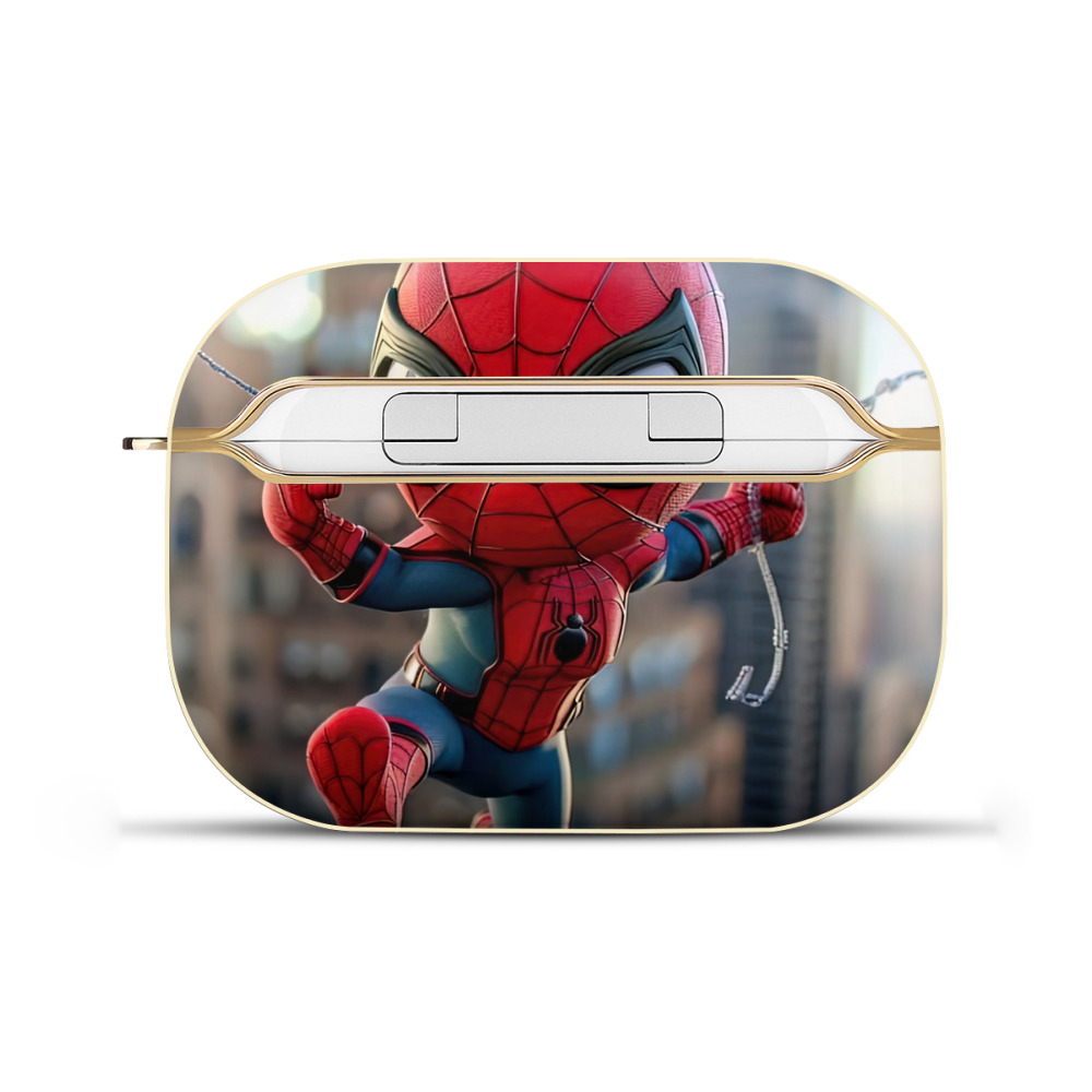 （画像用） Spider Man スパイダーマン 【AirPods Pro用】ハードシェル保護ケース｜耐衝撃・防指紋・カラビナ付き商品仕様