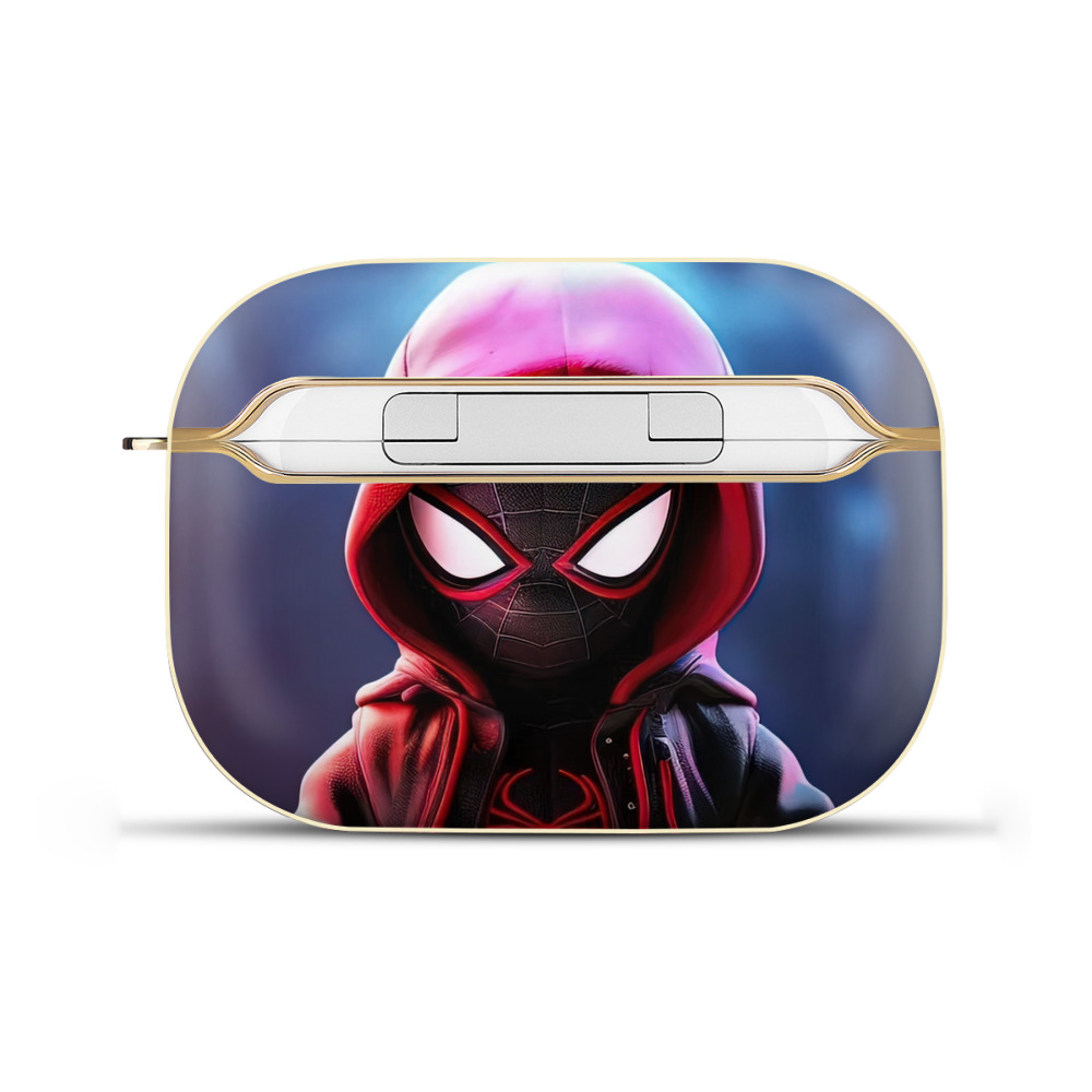 （画像用） Spider Man スパイダーマン 【AirPods Pro用】ハードシェル保護ケース｜耐衝撃・防指紋・カラビナ付き商品仕様