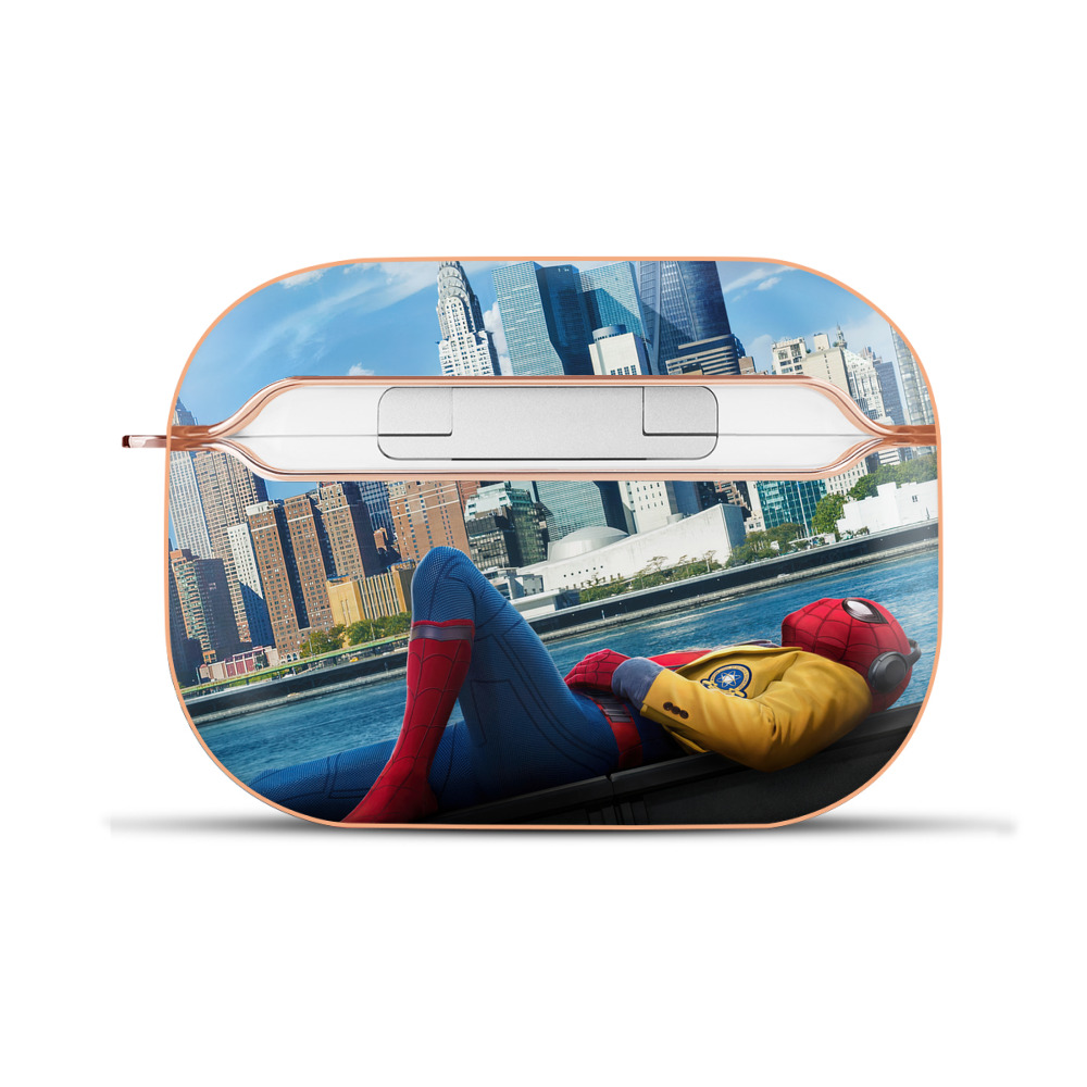 （画像用） Spider Man スパイダーマン 【AirPods Pro用】ハードシェル保護ケース｜耐衝撃・防指紋・カラビナ付き商品仕様