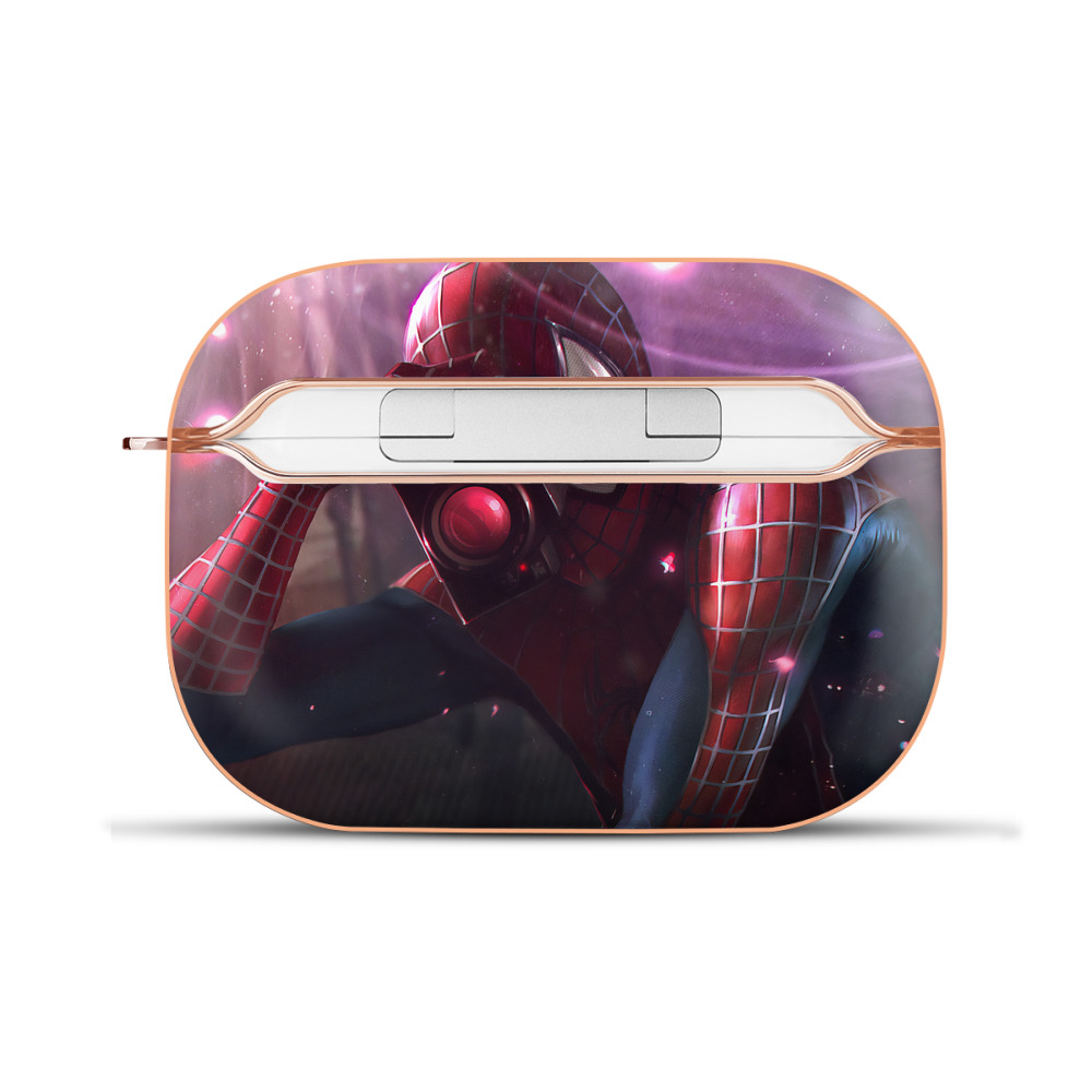 （画像用） Spider Man スパイダーマン 【AirPods Pro用】ハードシェル保護ケース｜耐衝撃・防指紋・カラビナ付き商品仕様