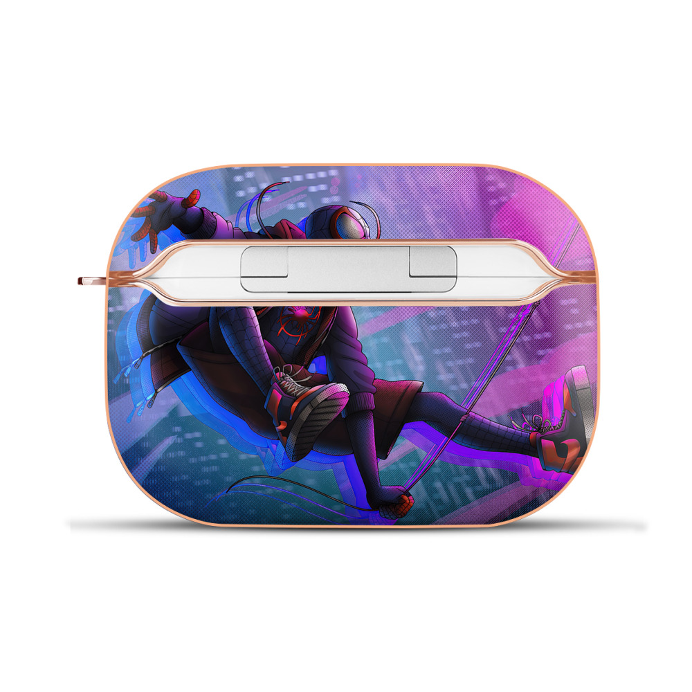 （画像用） Spider Man スパイダーマン 【AirPods Pro用】ハードシェル保護ケース｜耐衝撃・防指紋・カラビナ付き商品仕様