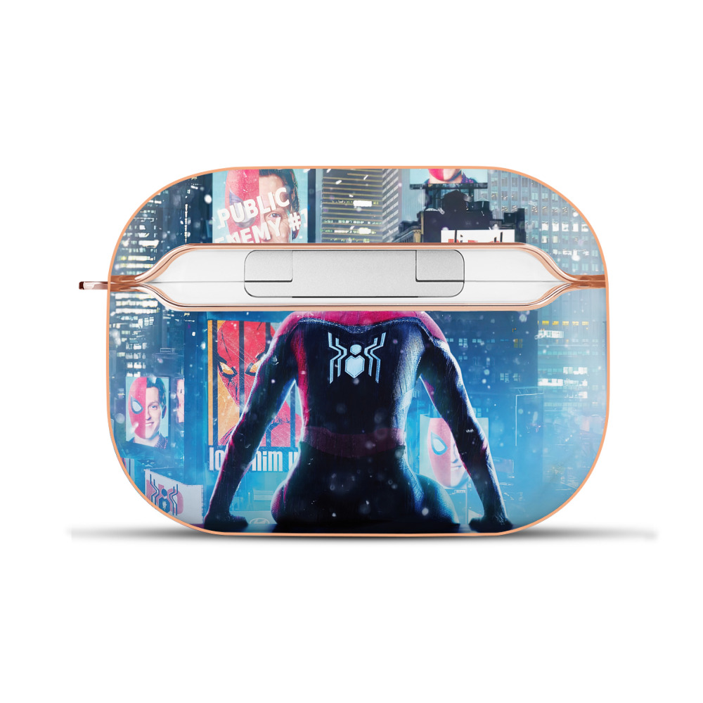 （画像用） Spider Man スパイダーマン 【AirPods Pro用】ハードシェル保護ケース｜耐衝撃・防指紋・カラビナ付き商品仕様