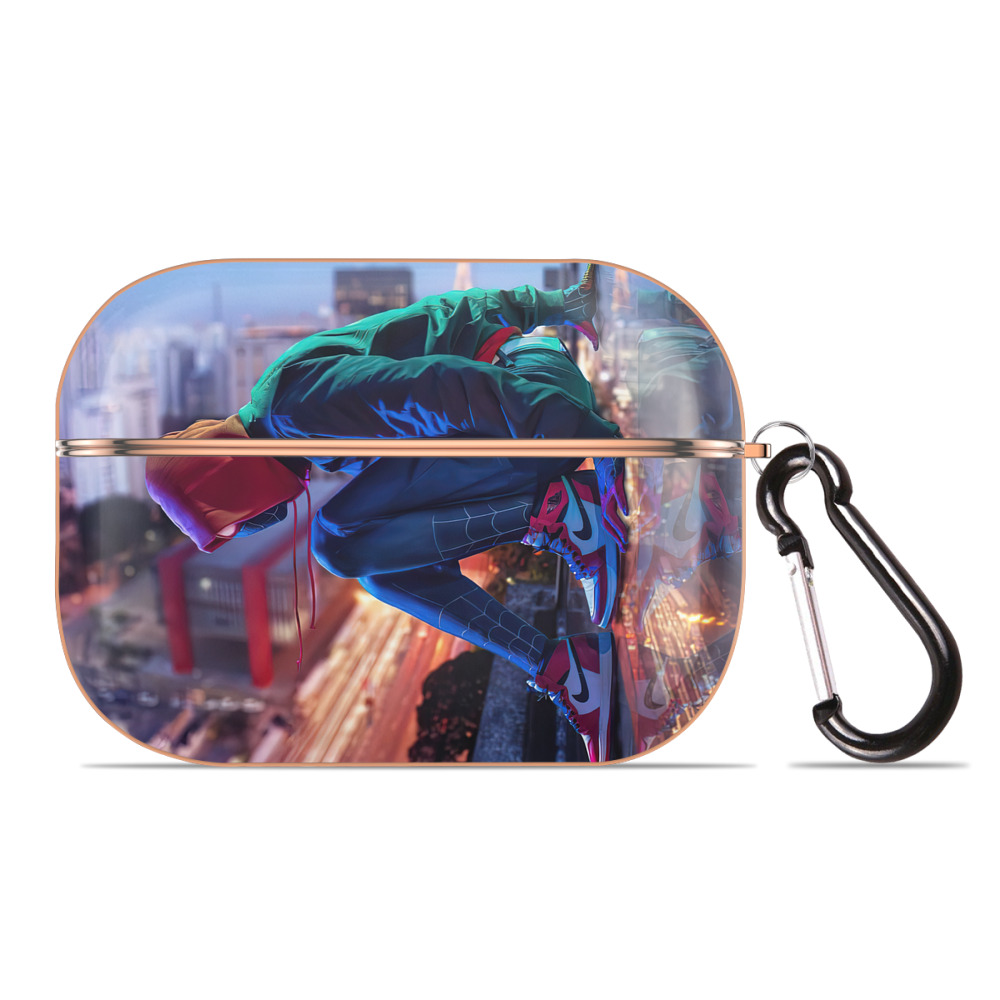 （画像用） Spider Man スパイダーマン 【AirPods Pro用】ハードシェル保護ケース｜耐衝撃・防指紋・カラビナ付き商品仕様