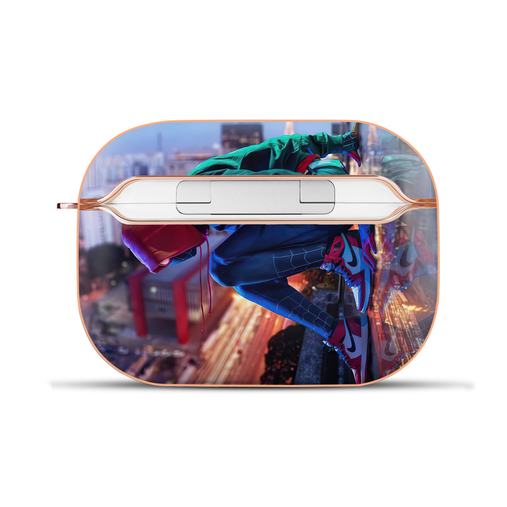 （画像用） Spider Man スパイダーマン 【AirPods Pro用】ハードシェル保護ケース｜耐衝撃・防指紋・カラビナ付き商品仕様