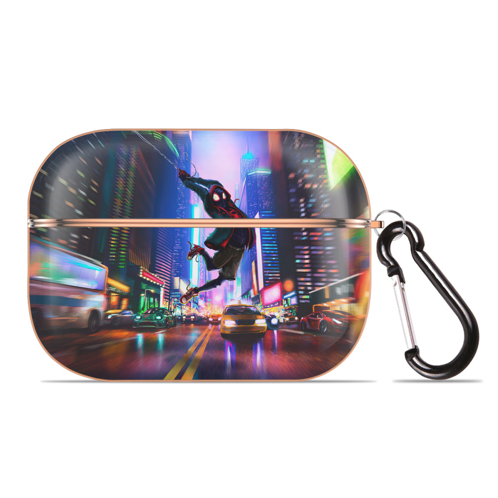 （画像用） Spider Man スパイダーマン 【AirPods Pro用】ハードシェル保護ケース｜耐衝撃・防指紋・カラビナ付き商品仕様