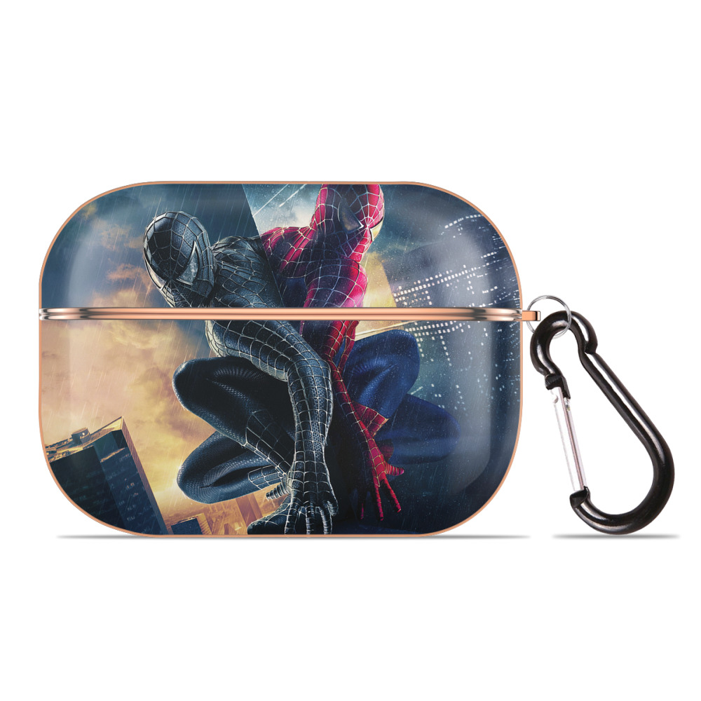 （画像用） Spider Man スパイダーマン 【AirPods Pro用】ハードシェル保護ケース｜耐衝撃・防指紋・カラビナ付き商品仕様