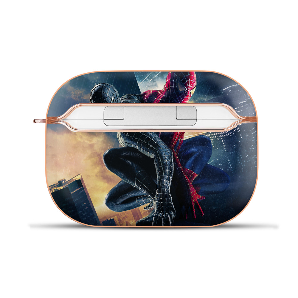 （画像用） Spider Man スパイダーマン 【AirPods Pro用】ハードシェル保護ケース｜耐衝撃・防指紋・カラビナ付き商品仕様