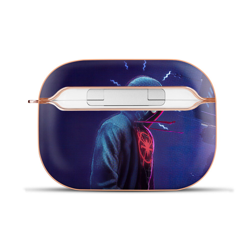 （画像用） Spider Man スパイダーマン 【AirPods Pro用】ハードシェル保護ケース｜耐衝撃・防指紋・カラビナ付き商品仕様
