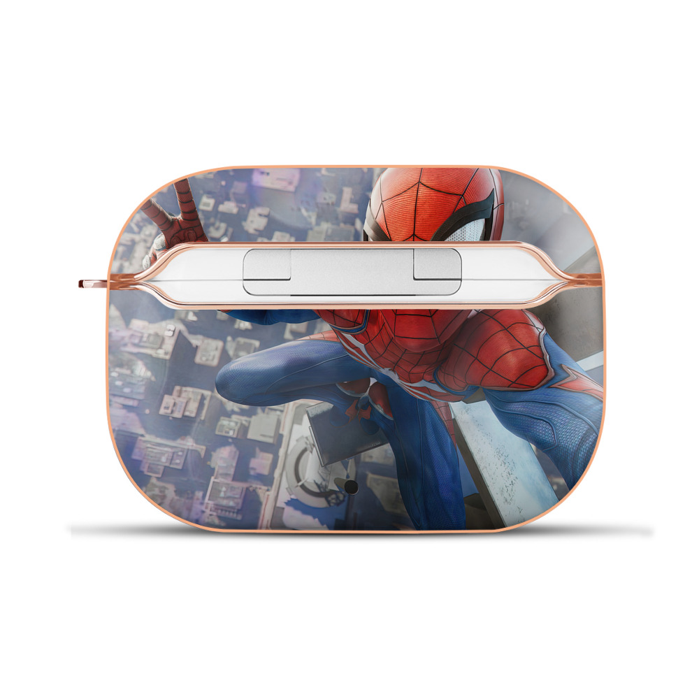 Spider Man スパイダーマン 【AirPods Pro用】ハードシェル保護ケース｜耐衝撃・防指紋・カラビナ付き商品仕様
