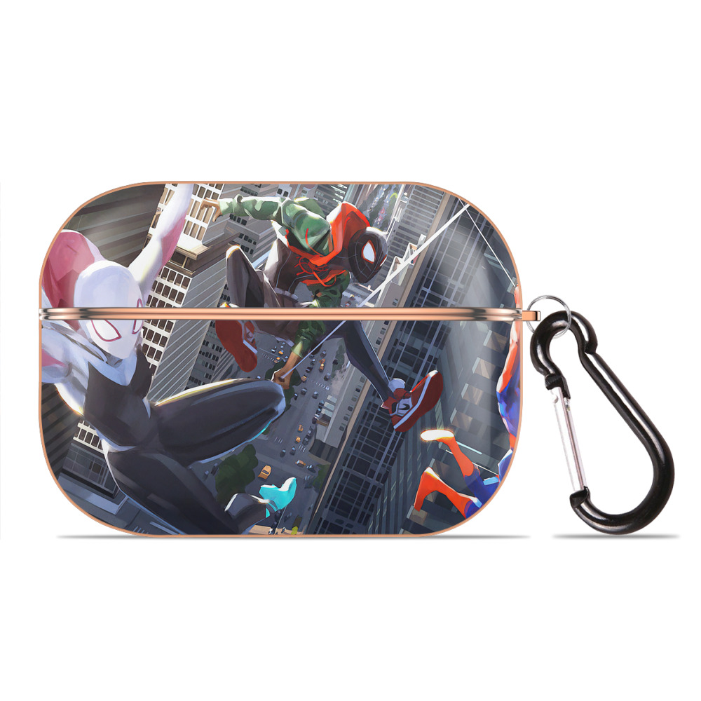 （画像用） Spider Man スパイダーマン 【AirPods Pro用】ハードシェル保護ケース｜耐衝撃・防指紋・カラビナ付き商品仕様
