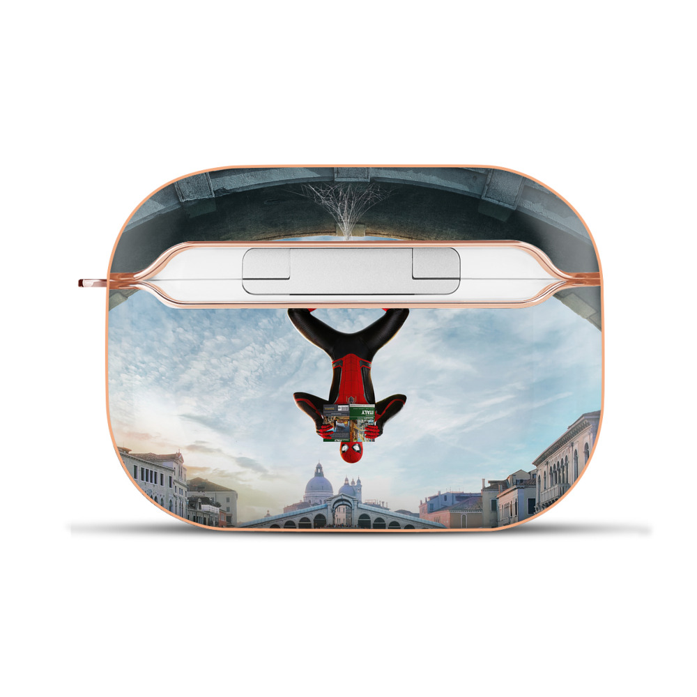 （画像用） Spider Man スパイダーマン 【AirPods Pro用】ハードシェル保護ケース｜耐衝撃・防指紋・カラビナ付き商品仕様