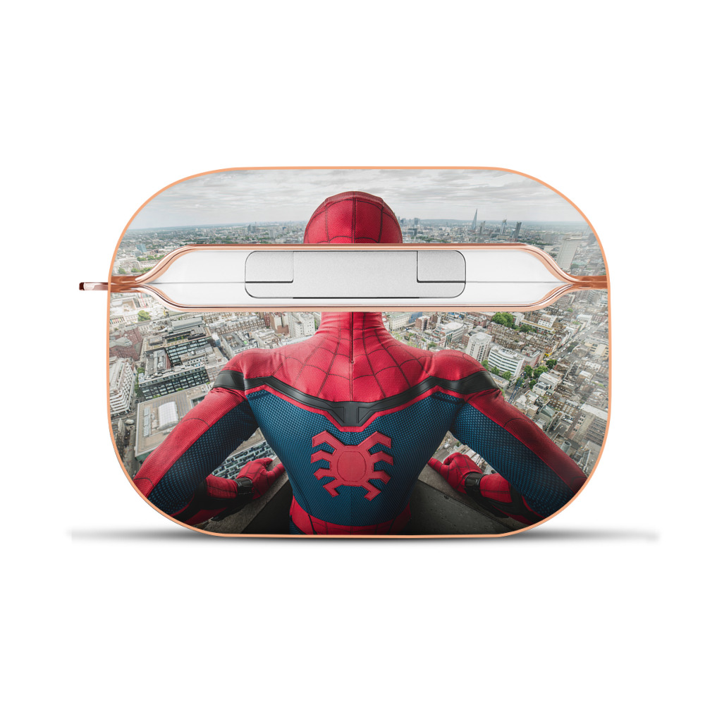 （画像用） Spider Man スパイダーマン 【AirPods Pro用】ハードシェル保護ケース｜耐衝撃・防指紋・カラビナ付き商品仕様