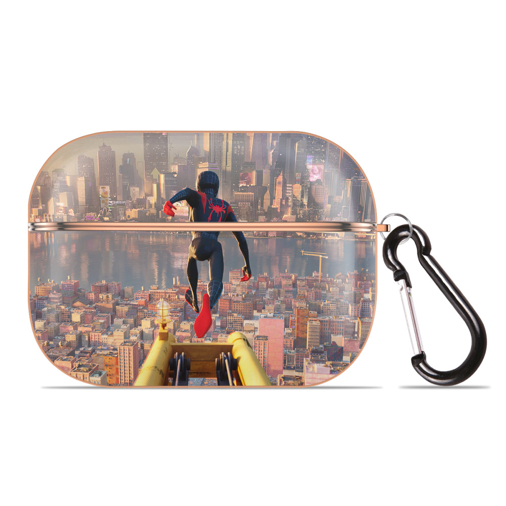 （画像用） Spider Man スパイダーマン 【AirPods Pro用】ハードシェル保護ケース｜耐衝撃・防指紋・カラビナ付き商品仕様