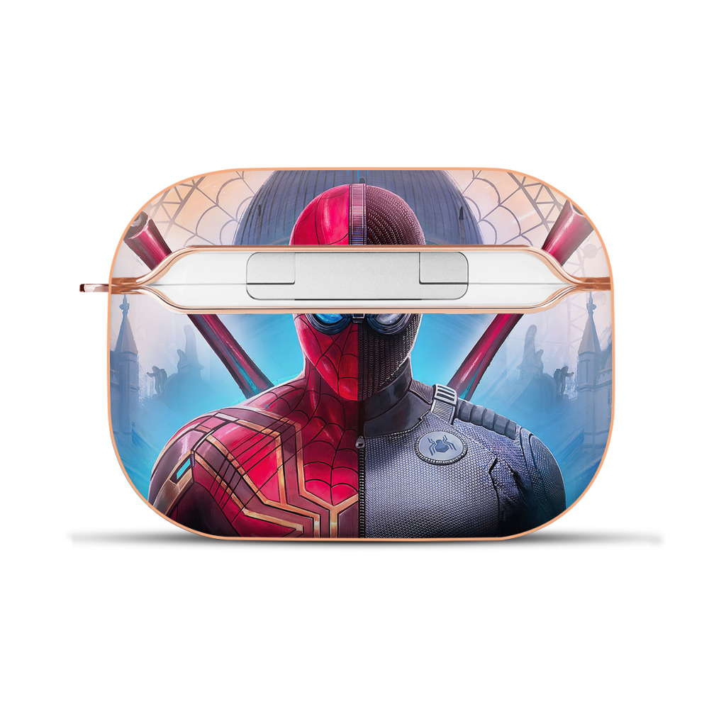 （画像用） Spider Man スパイダーマン 【AirPods Pro用】ハードシェル保護ケース｜耐衝撃・防指紋・カラビナ付き商品仕様