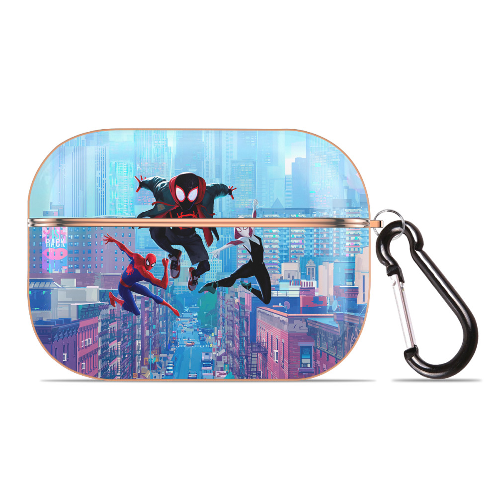 （画像用） Spider Man スパイダーマン 【AirPods Pro用】ハードシェル保護ケース｜耐衝撃・防指紋・カラビナ付き商品仕様