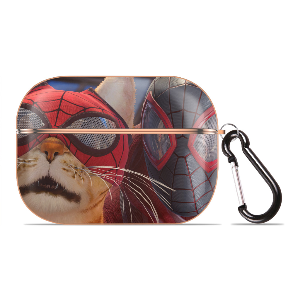 （画像用） Spider Man スパイダーマン 【AirPods Pro用】ハードシェル保護ケース｜耐衝撃・防指紋・カラビナ付き商品仕様
