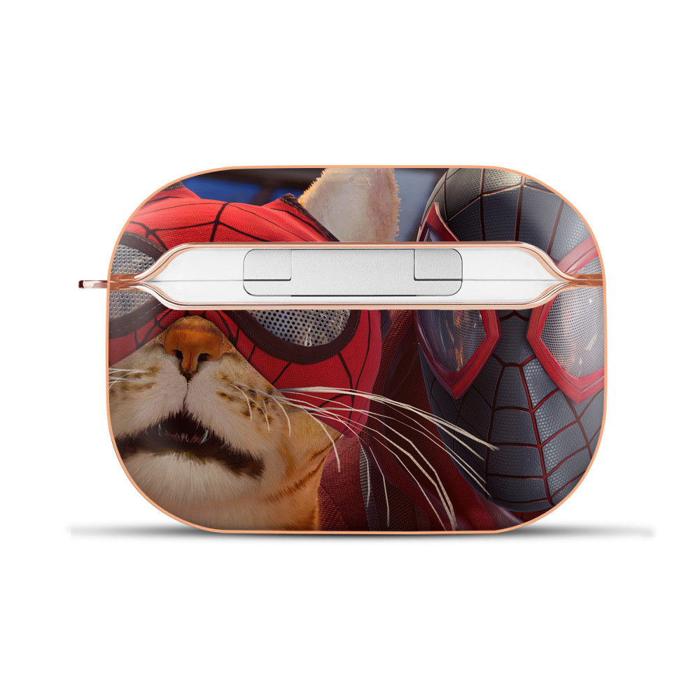 （画像用） Spider Man スパイダーマン 【AirPods Pro用】ハードシェル保護ケース｜耐衝撃・防指紋・カラビナ付き商品仕様