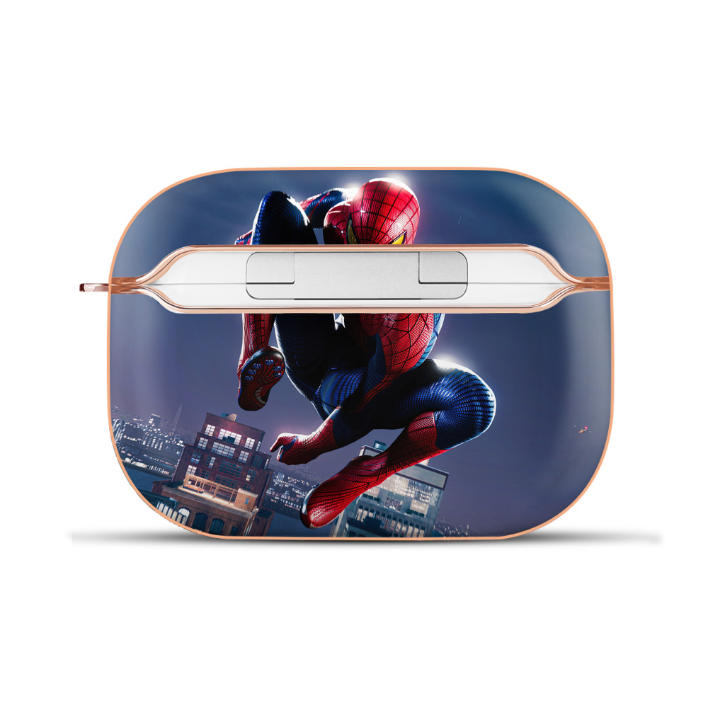（画像用） Spider Man スパイダーマン 【AirPods Pro用】ハードシェル保護ケース｜耐衝撃・防指紋・カラビナ付き商品仕様
