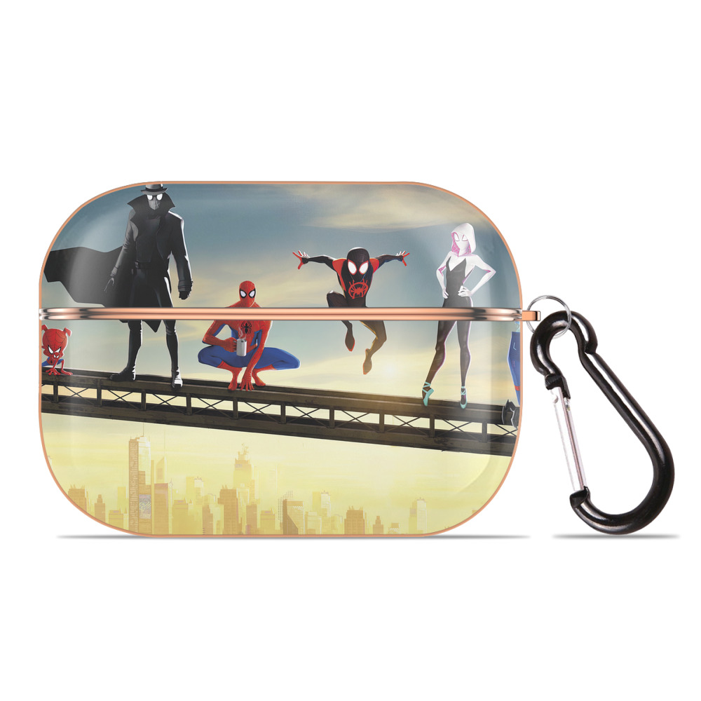 （画像用） Spider Man スパイダーマン 【AirPods Pro用】ハードシェル保護ケース｜耐衝撃・防指紋・カラビナ付き商品仕様