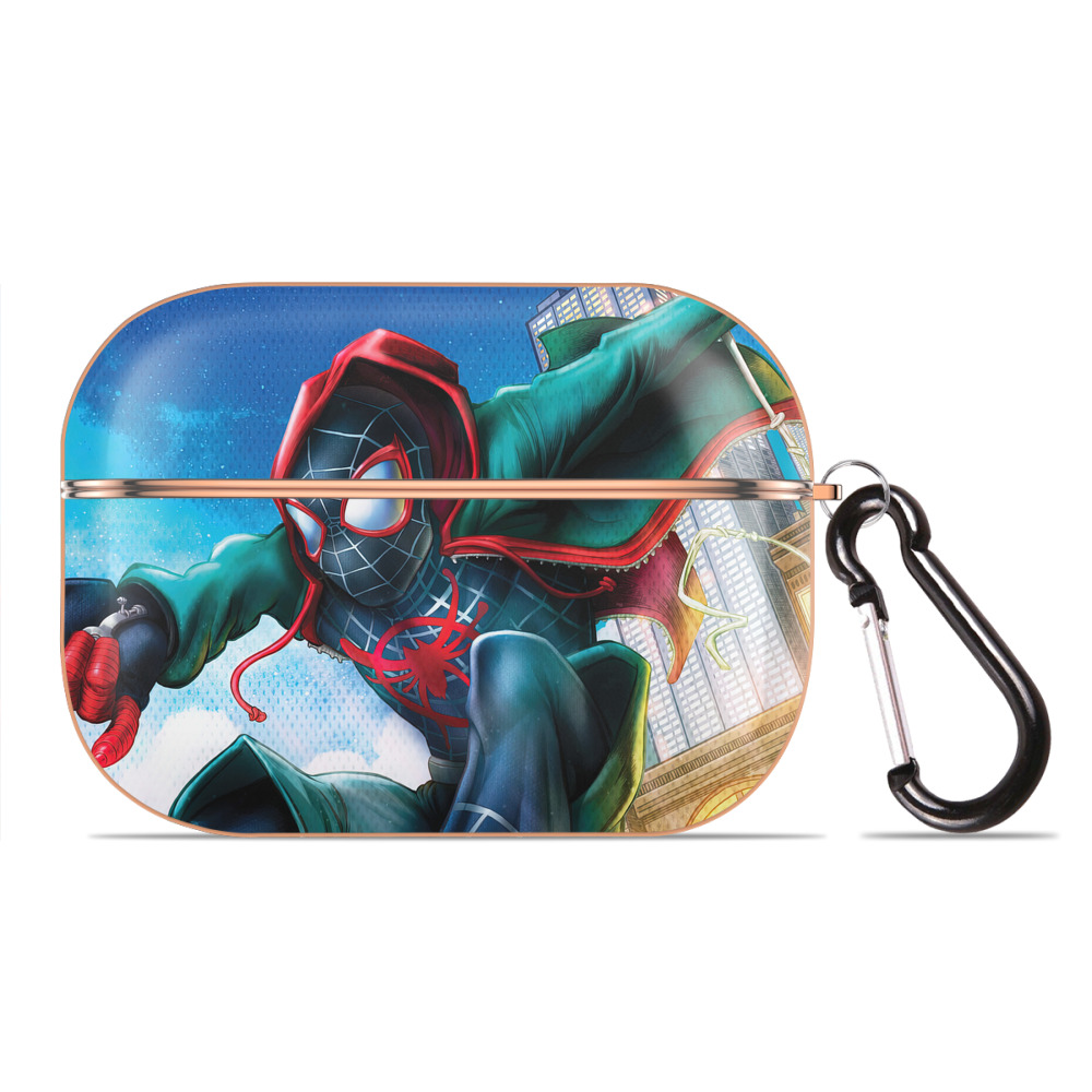 （画像用） Spider Man スパイダーマン 【AirPods Pro用】ハードシェル保護ケース｜耐衝撃・防指紋・カラビナ付き商品仕様