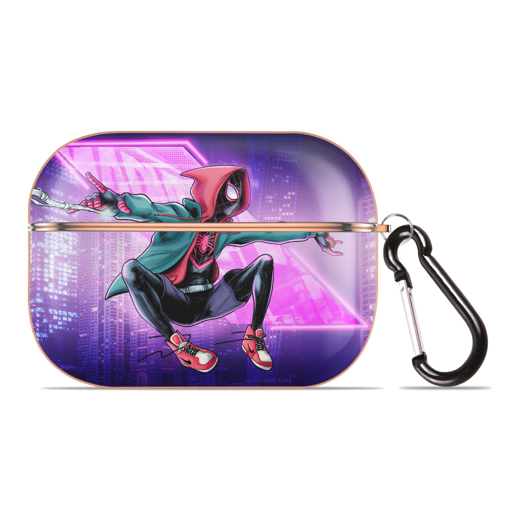 （画像用） Spider Man スパイダーマン 【AirPods Pro用】ハードシェル保護ケース｜耐衝撃・防指紋・カラビナ付き商品仕様