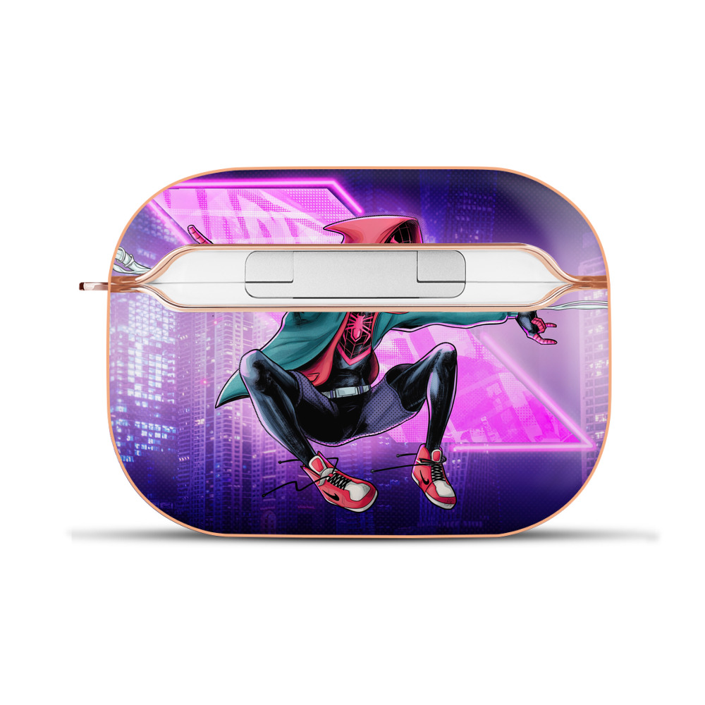 （画像用） Spider Man スパイダーマン 【AirPods Pro用】ハードシェル保護ケース｜耐衝撃・防指紋・カラビナ付き商品仕様