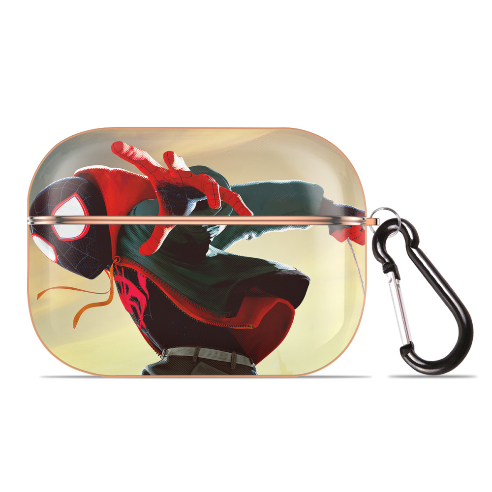 （画像用） Spider Man スパイダーマン 【AirPods Pro用】ハードシェル保護ケース｜耐衝撃・防指紋・カラビナ付き商品仕様